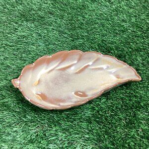 Vintage Frankoma Pottery Leaf Dish Bowl